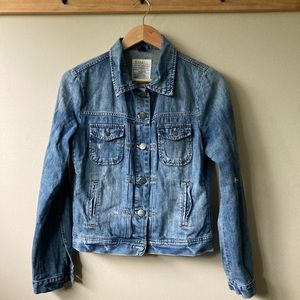 Distressed J. Crew Denim Jacket
